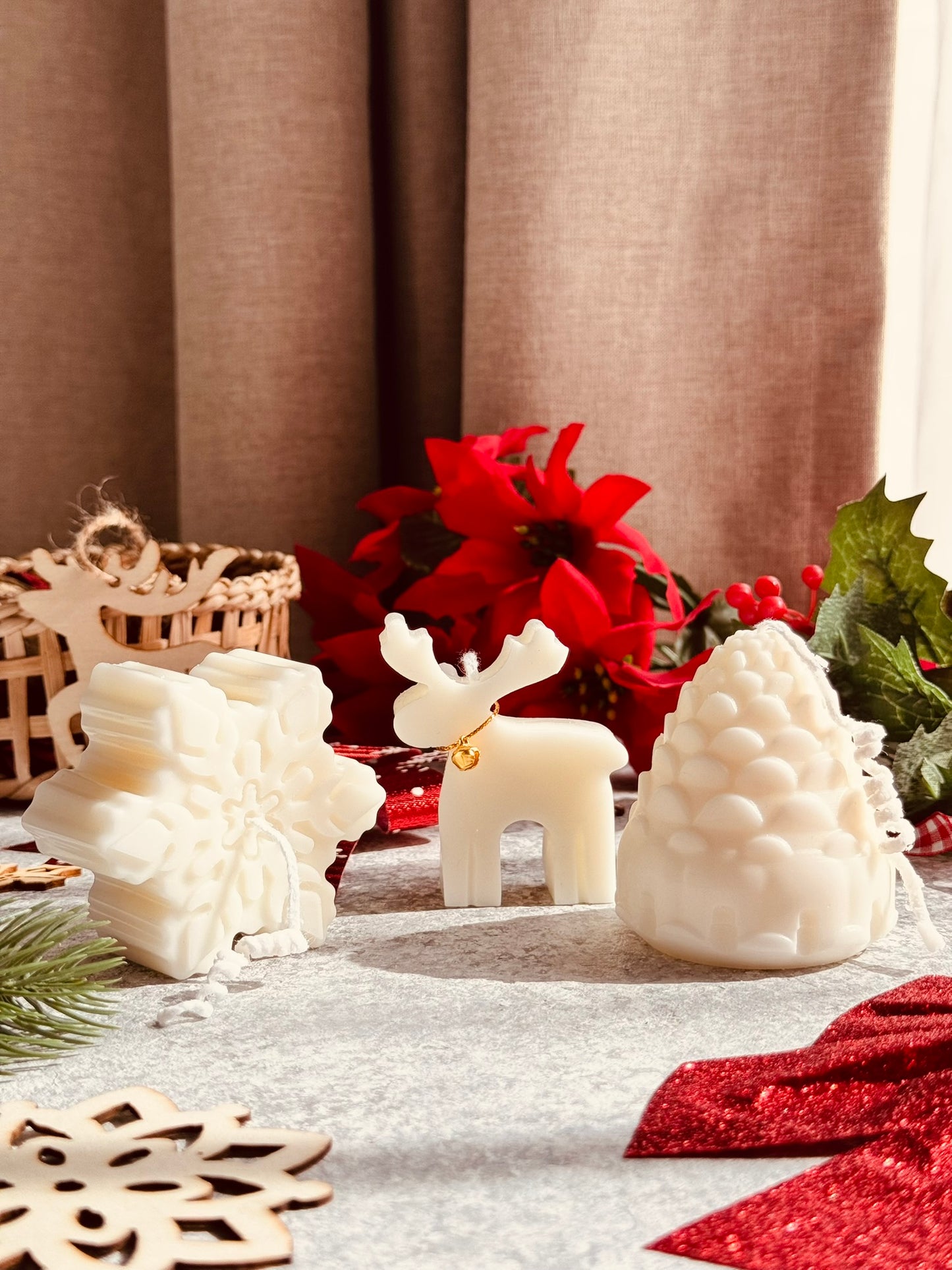 Christmas Trio Candle Set | Festive Gift Set UAE | Holiday Candle Trio Gift Set