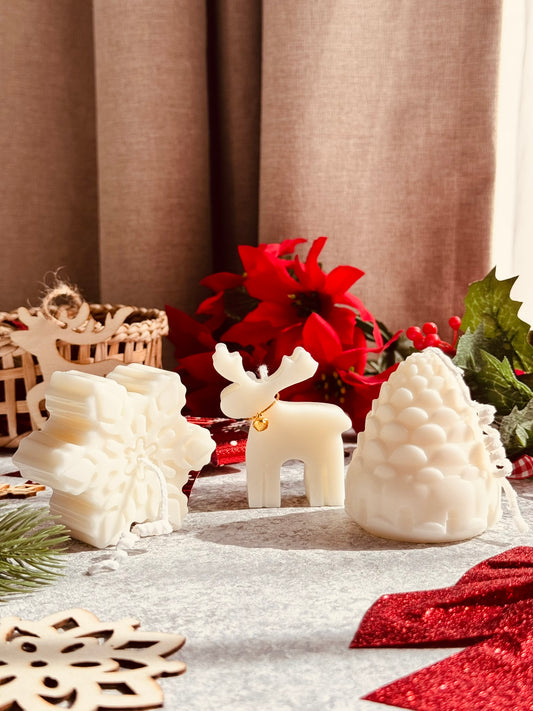 Christmas Trio Candle Set | Festive Gift Set UAE | Holiday Candle Trio Gift Set