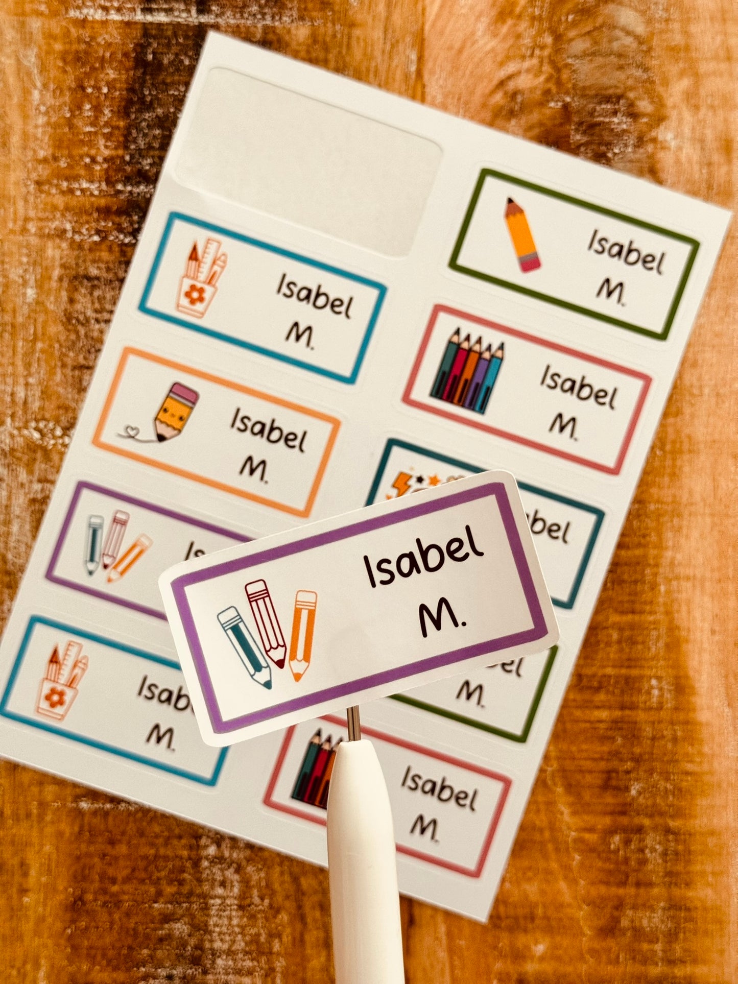 Personalized School Sticker Labels