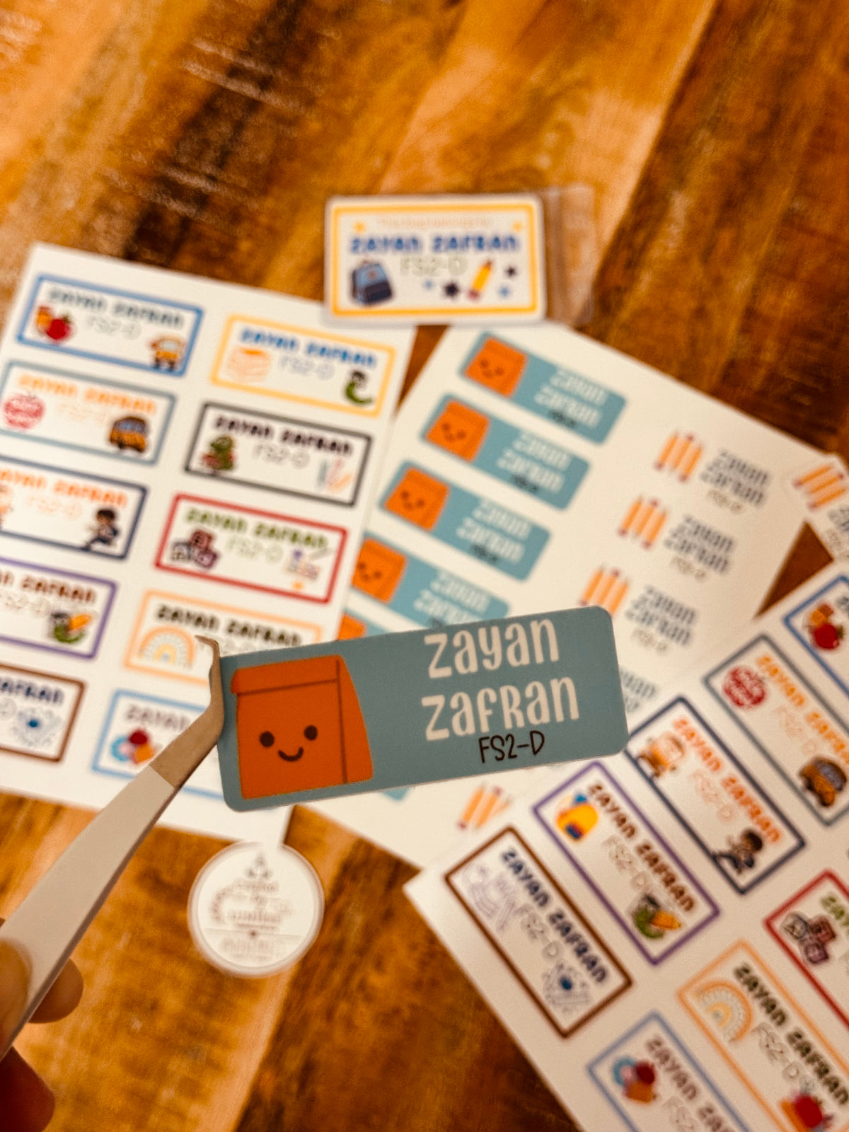 Personalized School Sticker Name Labels for Kids | Crafted By Lumiere UAE