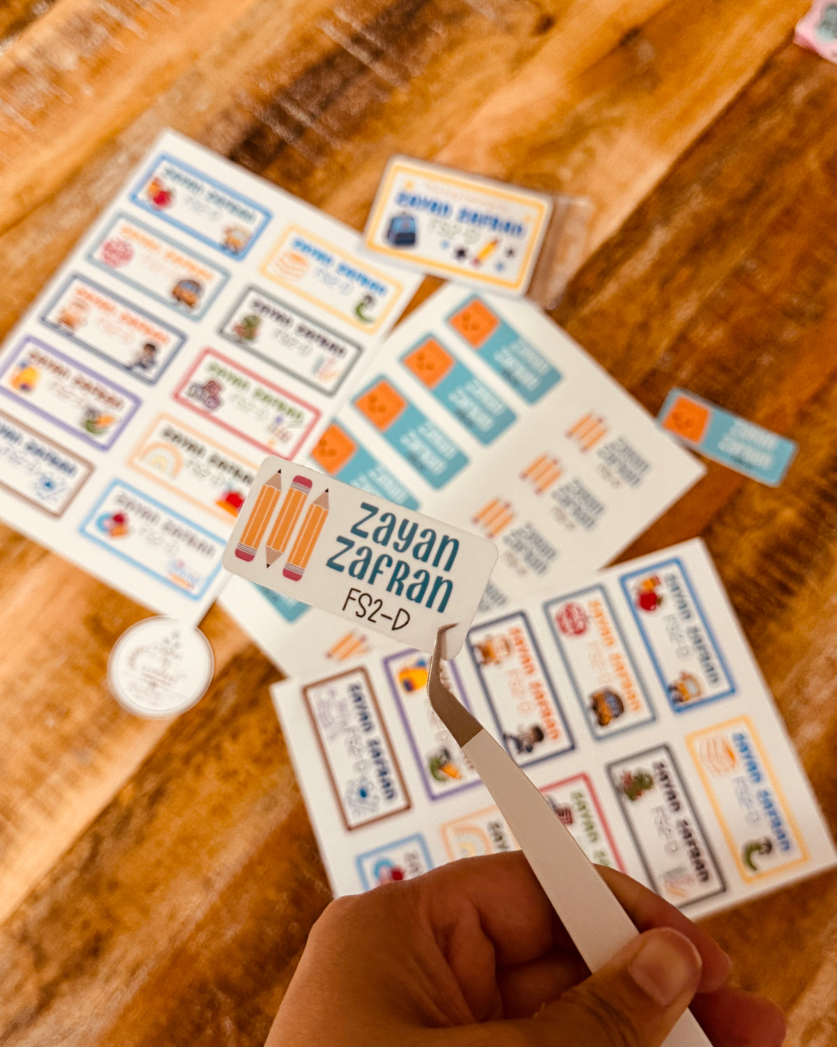 Personalized School Sticker Name Labels for Kids | Crafted By Lumiere UAE