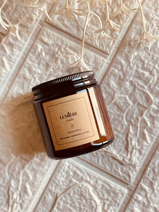 Cream Vanilla Soy Scented Candle 3.5 oz